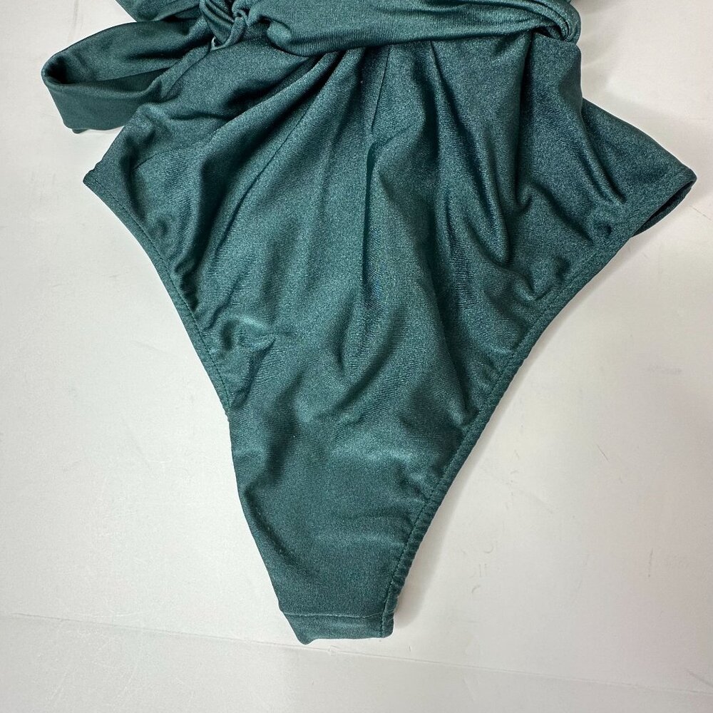 PatBO Dark Green Ruffle One Piece Swimsuit - Picture 3 of 9